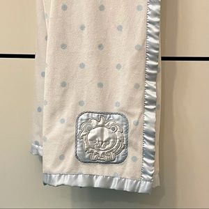 Vintage Baby Blanket with Satin Trim